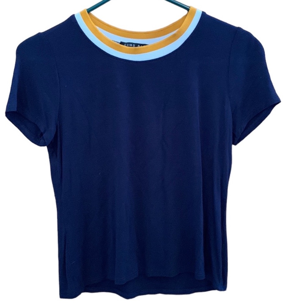 Como Black Cropped Tee • Size Small